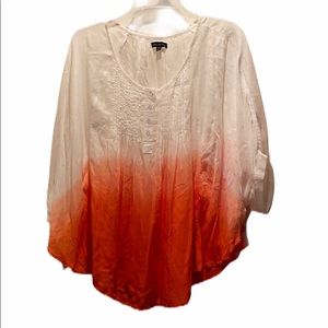 Drip dry Color batwing sleeve top